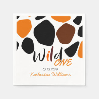 Wild One Animal Muster Geburtstagspapier Napkin Serviette