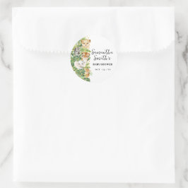 Wild One Animal Safari Baby Dusche Runder Aufkleber