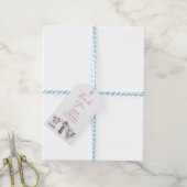 Wild One Animal Safari Schwarz-weiß Rosa Geburtsta Geschenkanhänger (Mit Garn)