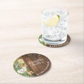 Wild One Animals Rustic Safari Baby Shower Runder Pappuntersetzer (Vor Ort)