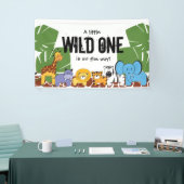 Wild One auf dem Weg| Babydusche| Safari Banner (Messeveranstaltung)