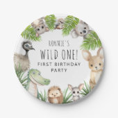 Wild One! Aussie Animal Birthday Party Pappteller (Vorderseite)