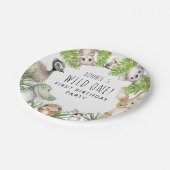 Wild One! Aussie Animal Birthday Party Pappteller (Schrägansicht)