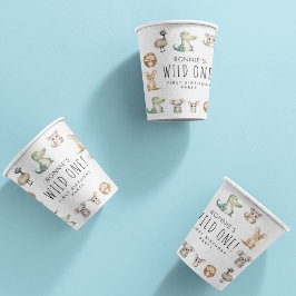 Wild One! Aussie Animal Birthday Party Willkommen Pappbecher