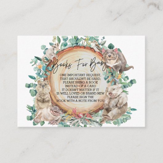 Wild One Australian Animal Niedlich Books for Baby Begleitkarte (Vorderseite)