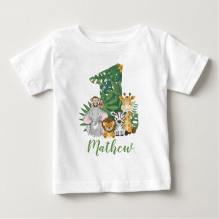 Wild One Baby 1. Geburtstag Jungle Safari T - Shir Baby T-shirt