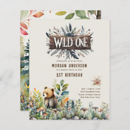 Wild-One-Baby-Bear-Woodland-Tiere rustikal