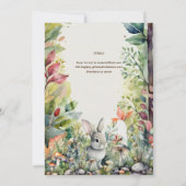 Wild One Baby Bunny Woodland Tiere Rustikal Einladung (Rückseite)