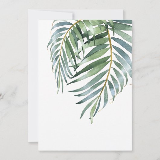 Wild-One-Baby-Dusche tropische Jungle-Tiere Einladung (Rückseite)