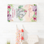 Wild One - Baby Elephant und Blume Banner (Insitu)