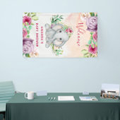 Wild One - Baby Elephant und Blume Banner (Messeveranstaltung)