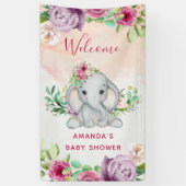 Wild One - Baby Elephant und Blume Banner (Vertikal)