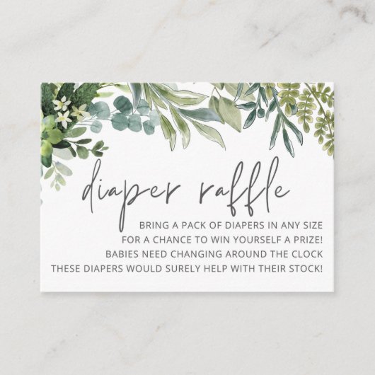 Wild-One-Baby-Raffle Begleitkarte (Vorderseite)