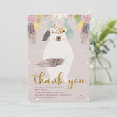 Wild One Baby Shower Dankeskarte (Stehend Vorderseite)
