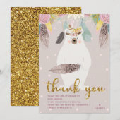 Wild One Baby Shower Dankeskarte (Vorne/Hinten)