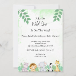 Wild One Baby Shower Einladung