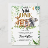 Wild One Baby Shower Einladung (Vorderseite)