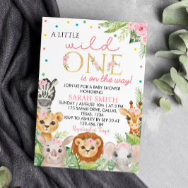 Wild One Baby Shower Einladung
