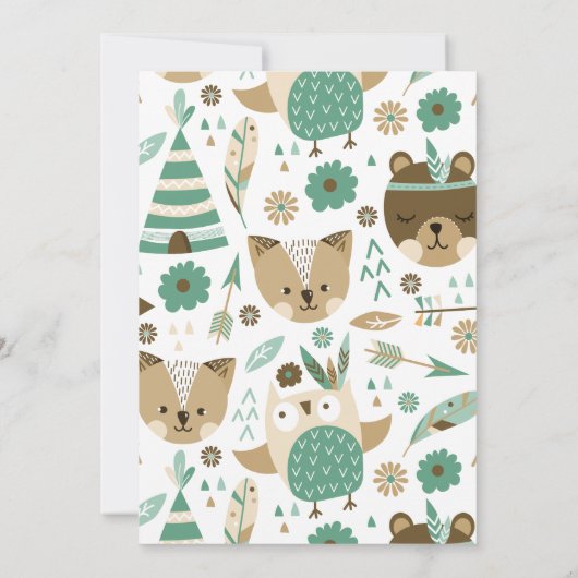 Wild One Baby Shower Einladung (Rückseite)