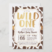Wild One Baby Shower Einladung (Vorderseite)