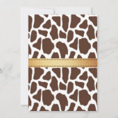 Wild One Baby Shower Einladung (Rückseite)