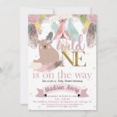Wild One Baby Shower Girl Einladung (Vorderseite)