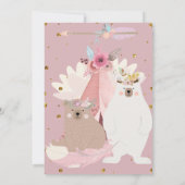 Wild One Baby Shower Girl Einladung (Rückseite)