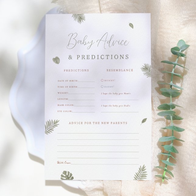 Wild One Baby Shower Predictions & Advice Game (Von Creator hochgeladen)