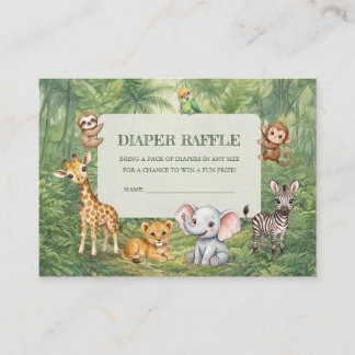 Wild One Baby Shower Windel-Raffel-Einlagekarte Begleitkarte