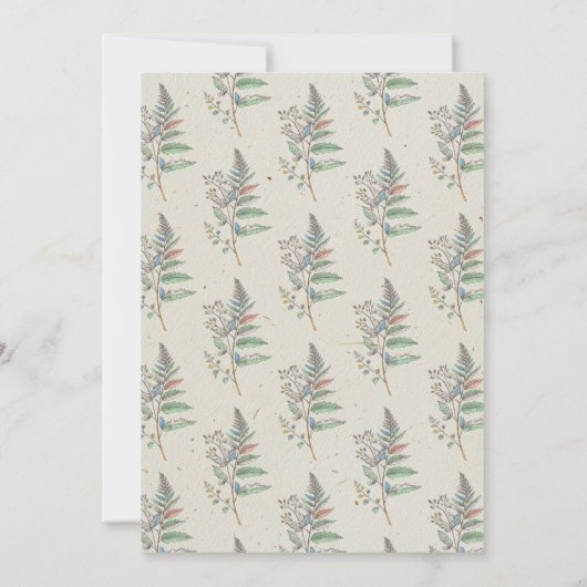 Wild ONE Baby verwandelt ONE Fuchs Wald zum Geburt Einladung (Rückseite)