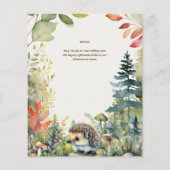 Wild One Baby Woodland Animals Igel Rustikal (Rückseite)