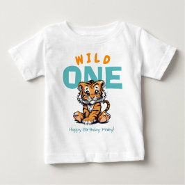 Wild ONE Baby's 1. Geburtstag Niedlich Tiger und N Baby T-shirt