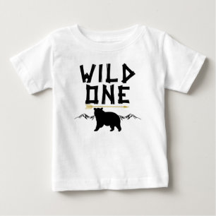 Wild-One-Bären-Arrow 1. Geburtstag-Shirt Baby T-shirt