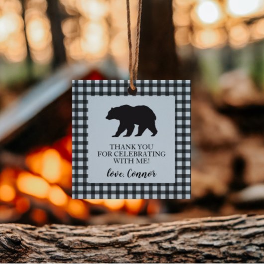 Wild One Bear Black Buffalo Kariert Geburtstag Geschenkanhänger