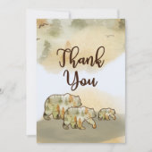 Wild One Bears Woodland Babydusche Danke (Vorderseite)