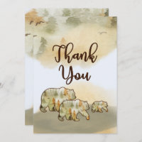 Wild One Bears Woodland Babydusche Danke