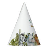 Wild One Birthday Baby Safari Animals Party Hat Partyhütchen (Links)