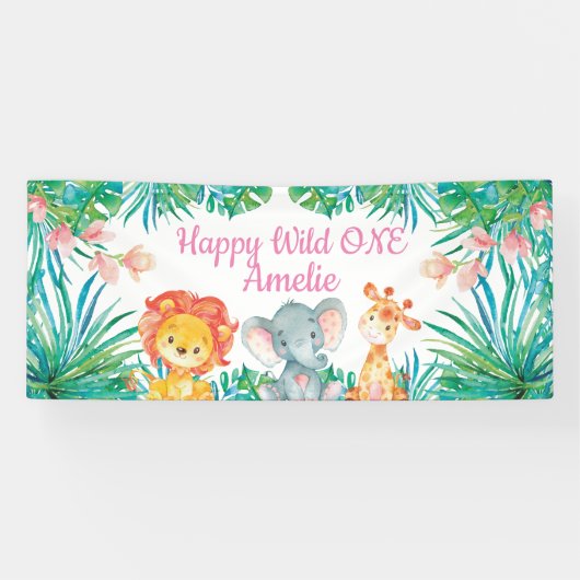 Wild One Birthday banner backdrop (Horizontal)