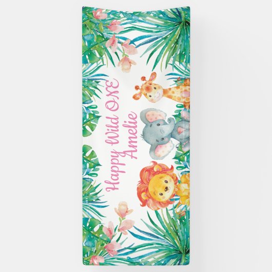 Wild One Birthday banner backdrop (Vertikal)