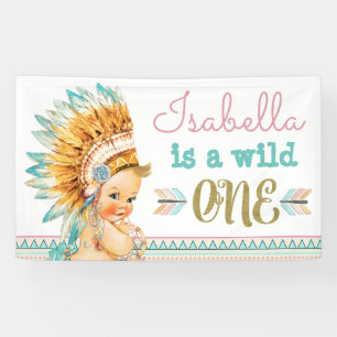 Wild One Birthday Banner Tribal 1. Geburtstag