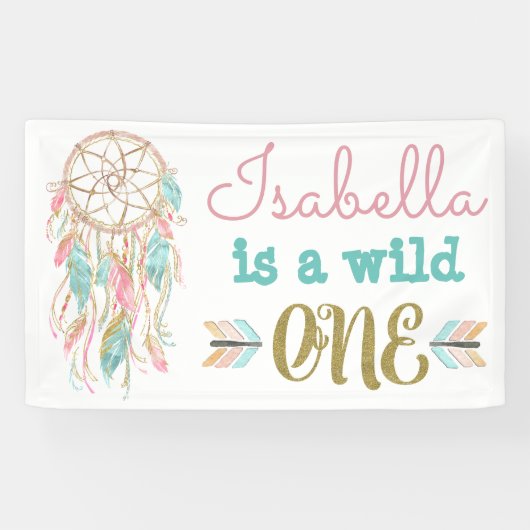 Wild One Birthday Banner Tribal 1. Geburtstag (Horizontal)
