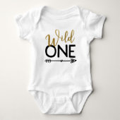 Wild One Birthday Bodysuit Baby Strampler (Vorderseite)