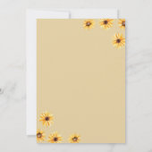 Wild One Birthday Boho Rainbow Sonnenblumen Einladung (Rückseite)