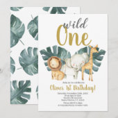 Wild One Birthday Boy Einladung (Vorne/Hinten)