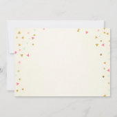 Wild one Birthday Girl Pink Gold 1st Boho Feathers Einladung (Rückseite)