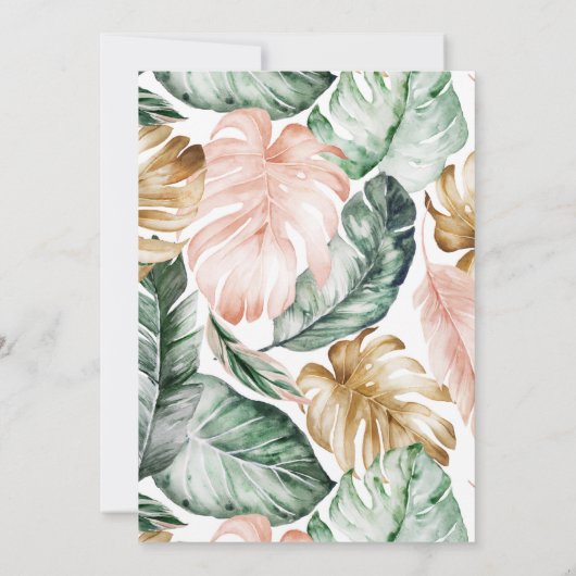 Wild One Birthday Gold Safari Jungle Animals Party Einladung (Rückseite)