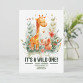 Wild One Birthday Invite Einladung (Stehend Vorderseite)