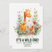 Wild One Birthday Invite Einladung (Vorne/Hinten)