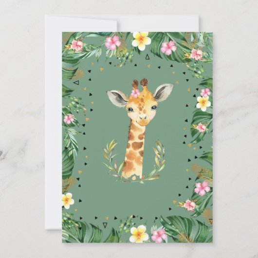 Wild One Birthday Jungle Safari Einladung (Rückseite)