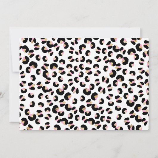 Wild One Birthday Leopard Print Wild Jungle Party Einladung (Rückseite)